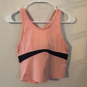 Avia Pink Crop Sports Bra with Black Accent Band